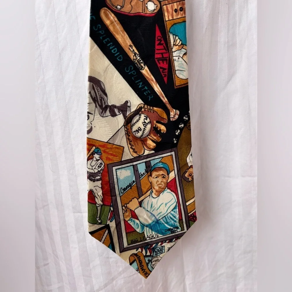 🏈⚾⛳️ Vintage 1990s Nicole Miller Silk Ties – Sports Print Set of 3